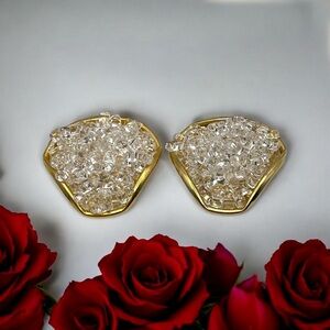 Fabulous Vintage SG D’Or Design Acrylic Ice Triangular Shoe Clips 1960s